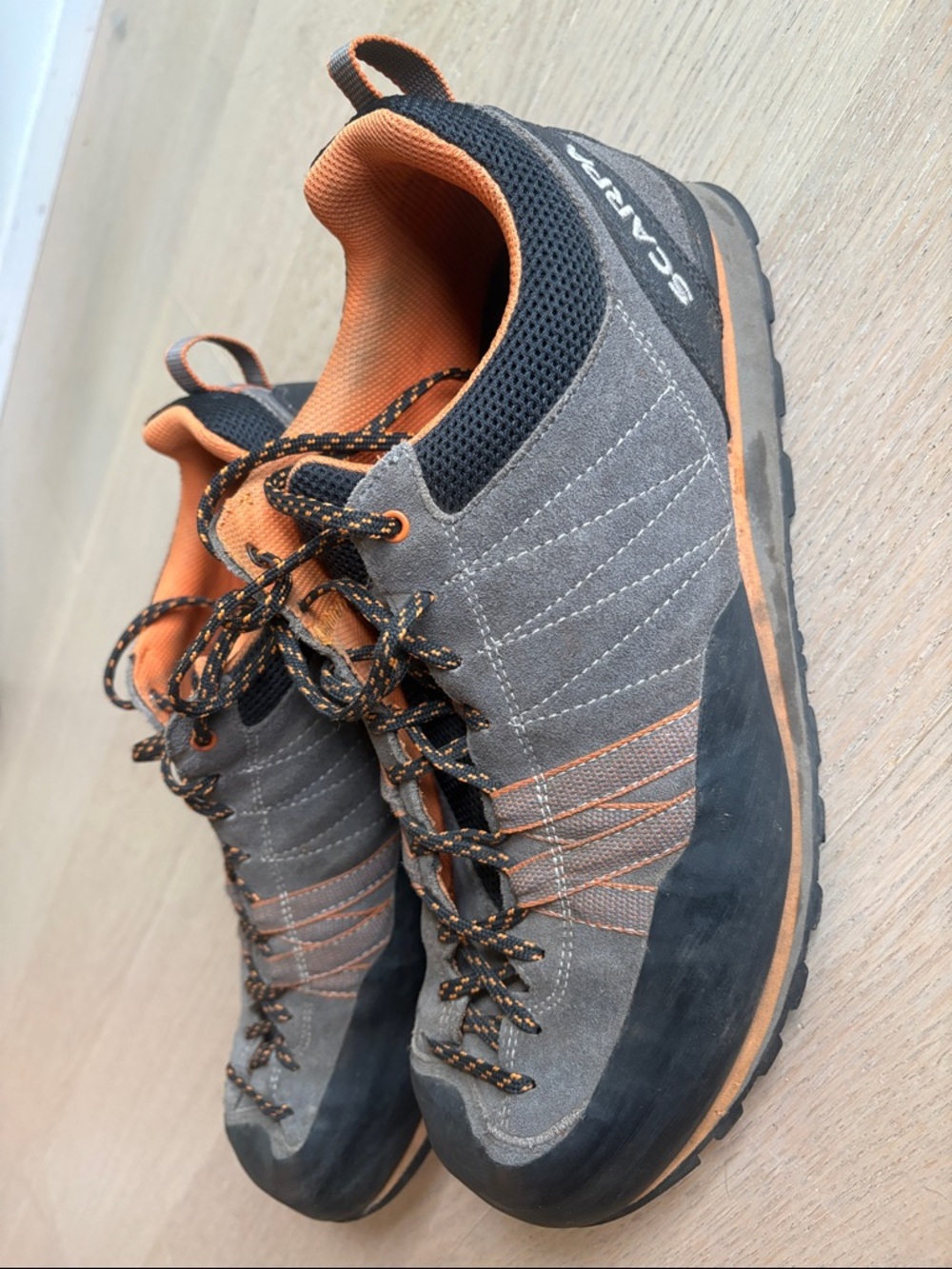 Scarpa Gray and Orange Approach Shoes
